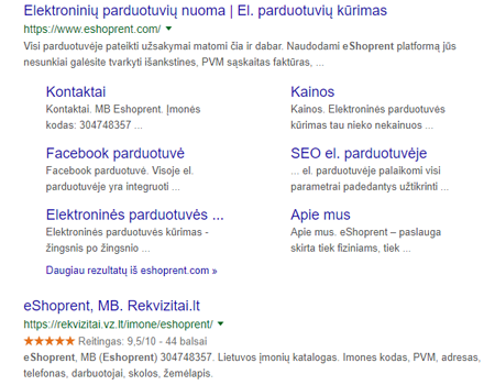 Struktūrizuoti duomenys, Google Rich Snippets